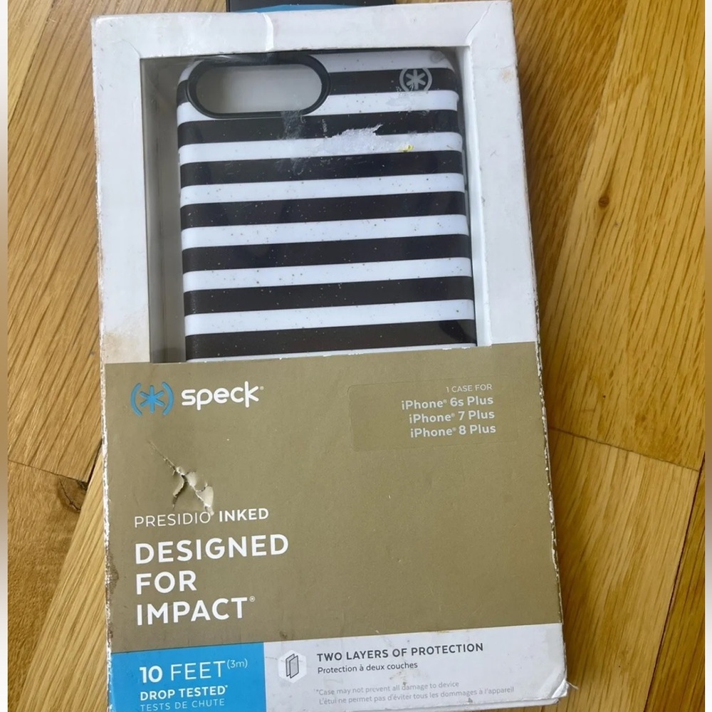 Speck Apple iPhone 8 Plus/7 Plus/6s Plus/6 Plus Striped Gold Speckled/Marble